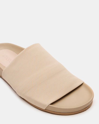 SANSA Tan Flatform Footbed Slide Women's Sandal | Steve Madden Best Seller