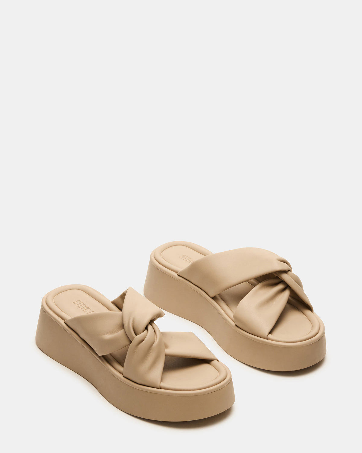 CYRIX Taupe Women's Platform Slide Sandal | Steve Madden Latest