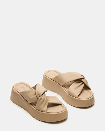 CYRIX Taupe Women's Platform Slide Sandal | Steve Madden Latest