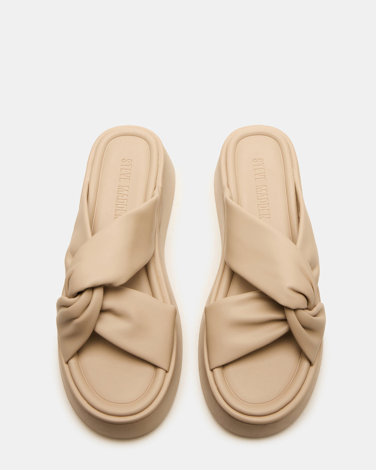 CYRIX Taupe Women's Platform Slide Sandal | Steve Madden Latest
