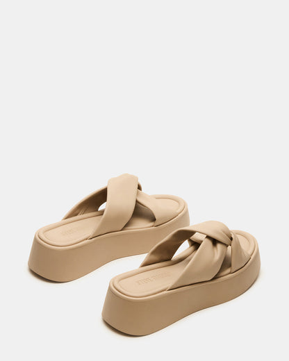 CYRIX Taupe Women's Platform Slide Sandal | Steve Madden Latest