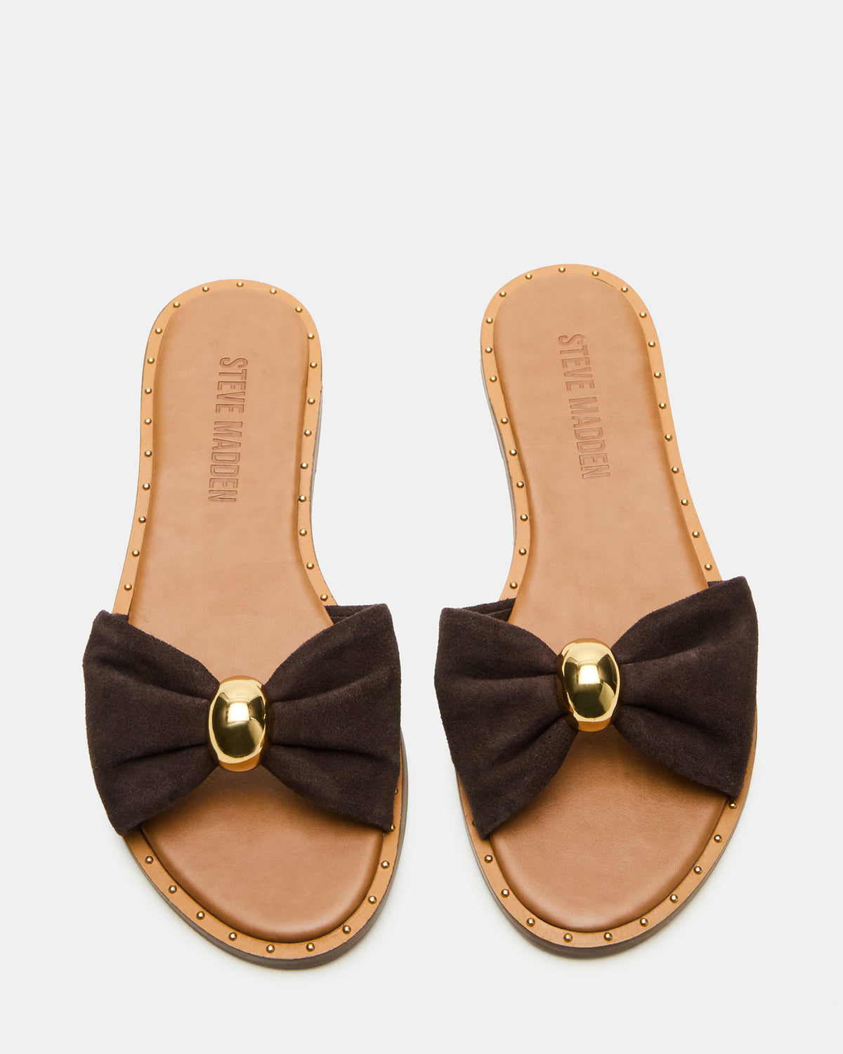 DIPSY Brown Suede Slide Rounded Toe Women's Sandal | Steve Madden Great Value