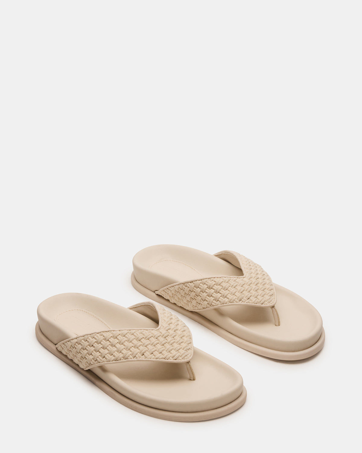 ZINNIA Bone Multi Women's Thong Footbed Sandal | Steve Madden Smart Buy