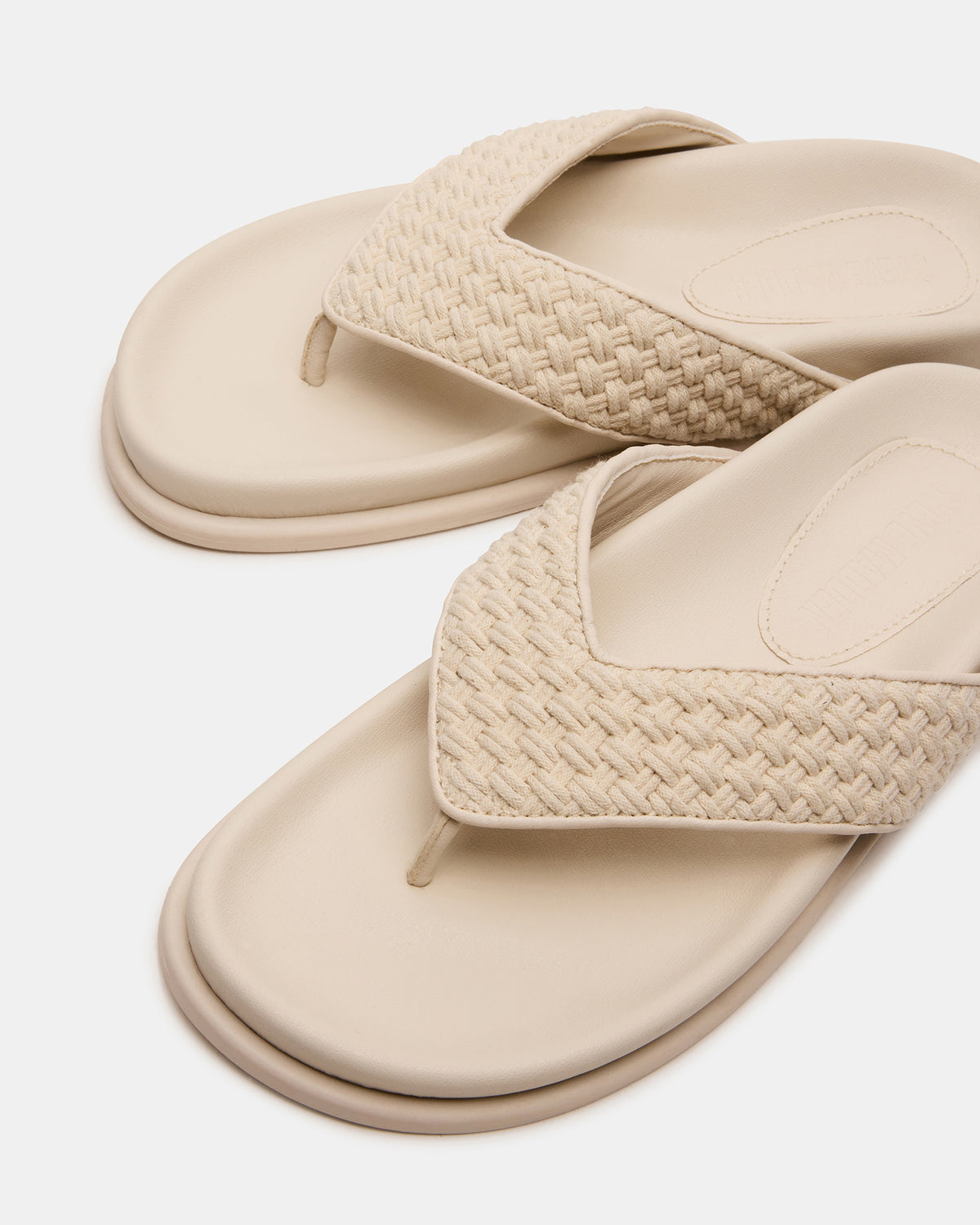 ZINNIA Bone Multi Women's Thong Footbed Sandal | Steve Madden Smart Buy