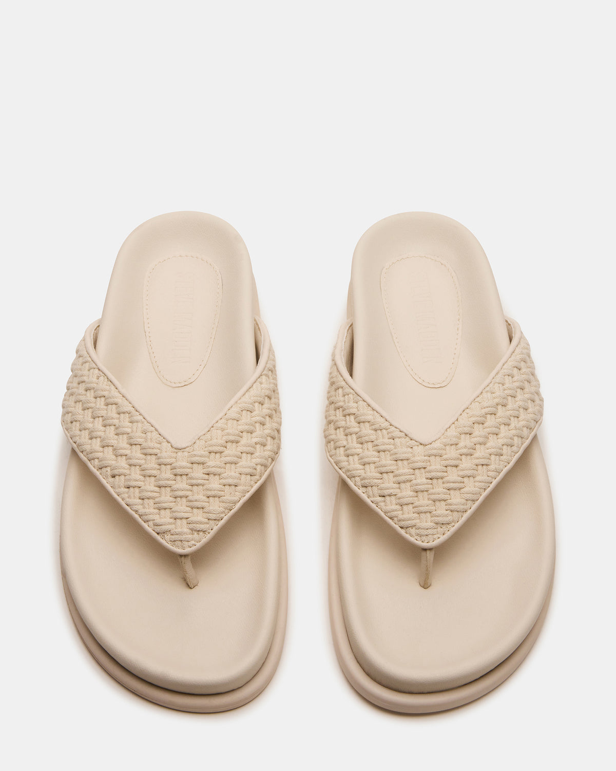 ZINNIA Bone Multi Women's Thong Footbed Sandal | Steve Madden Smart Buy
