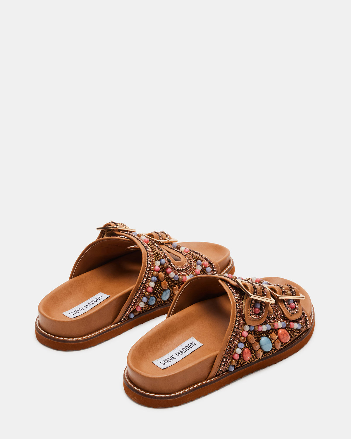 CABO Multi Beaded Footbed Slide | Women's Sandals | Steve Madden Customer Favorite