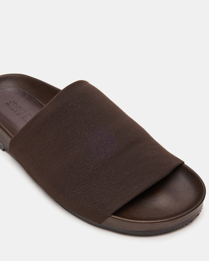SANSA Brown Flatform Footbed Slide Women's Sandal | Steve Madden Hot Sale