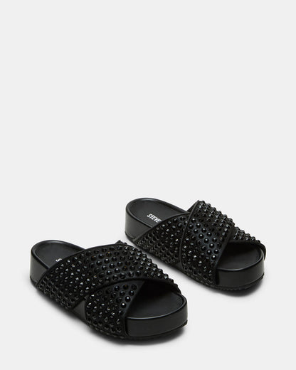 AVENDRA Black Multi Flatform Slide Women's Sandal | Steve Madden Popular