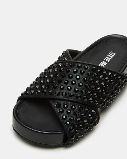 AVENDRA Black Multi Flatform Slide Women's Sandal | Steve Madden Popular