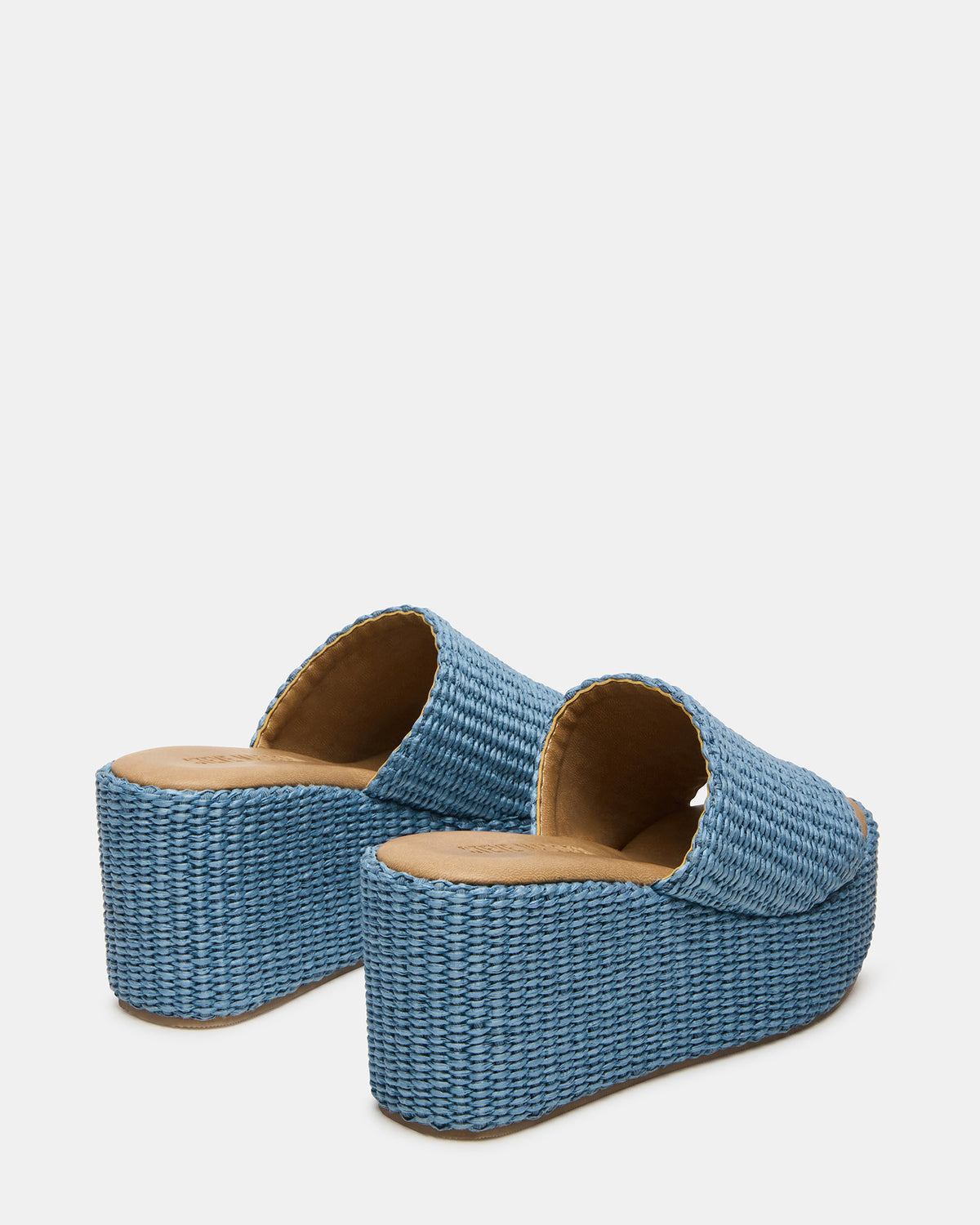 JETTY Blue Raffia Platform Wedge Women's Sandal | Steve Madden Recommended