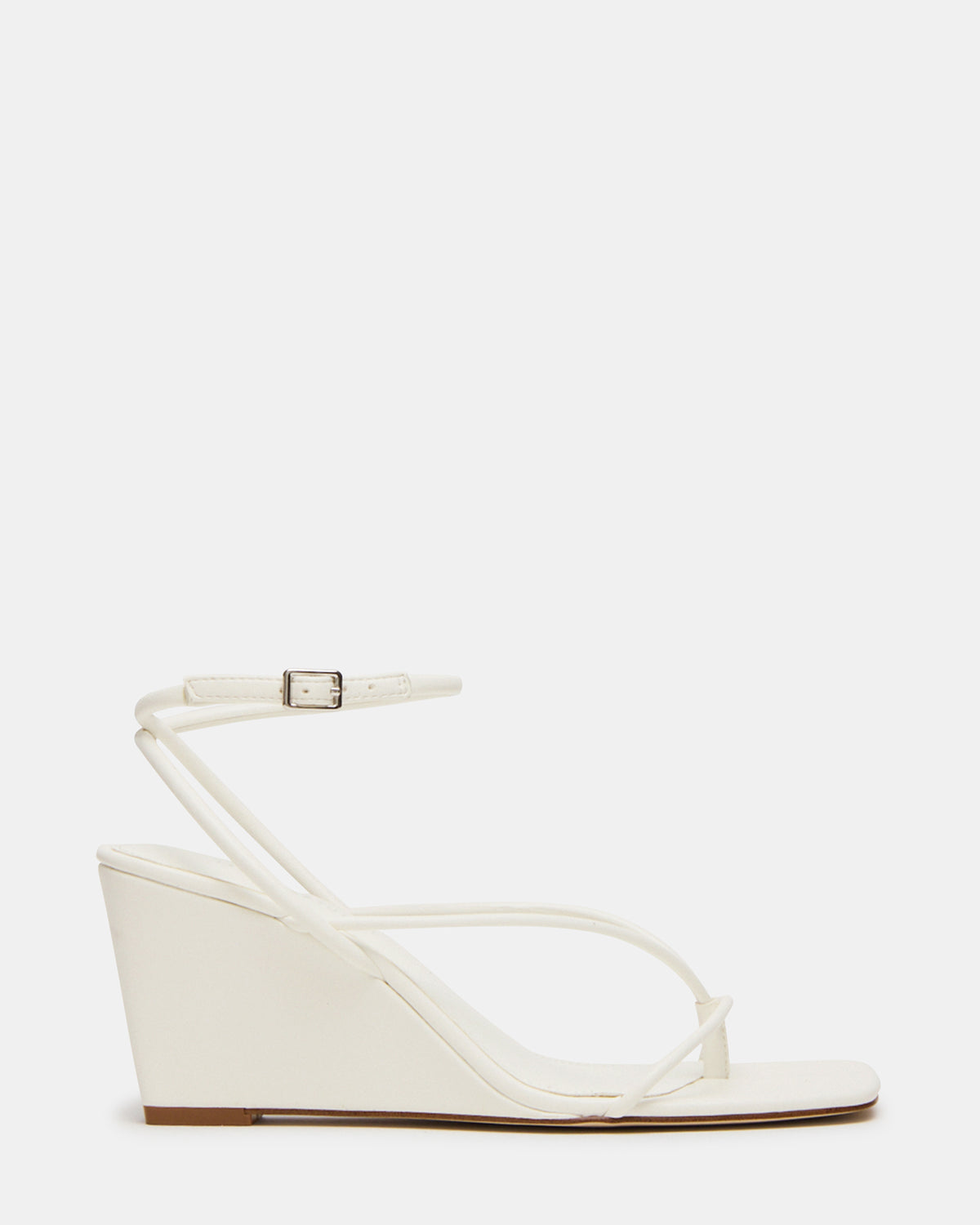 APPA White Square-Toe Strappy Wedge Women's Sandal | Steve Madden Latest