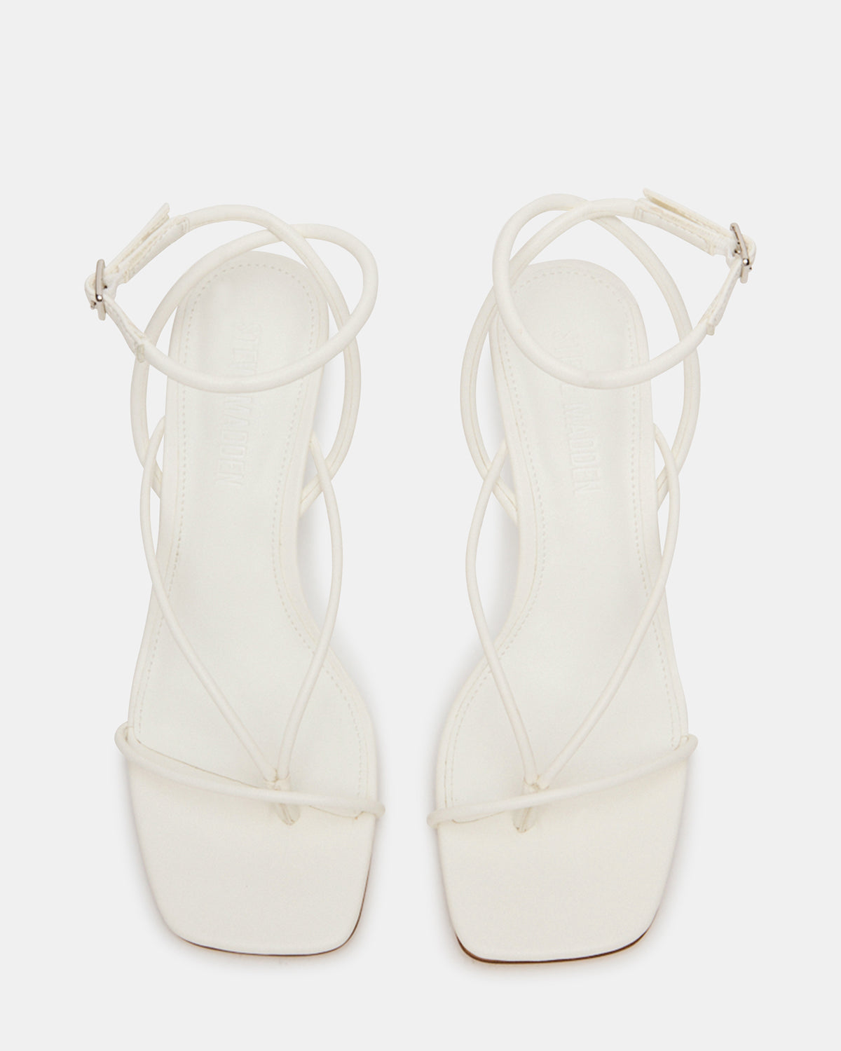APPA White Square-Toe Strappy Wedge Women's Sandal | Steve Madden Latest