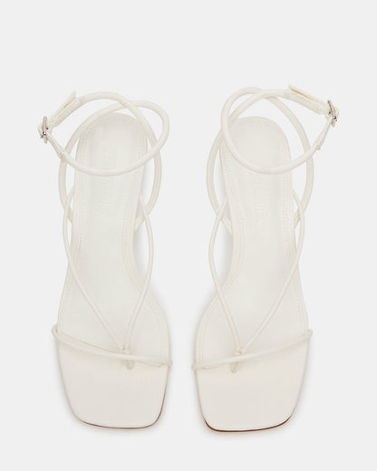 APPA White Square-Toe Strappy Wedge Women's Sandal | Steve Madden Latest