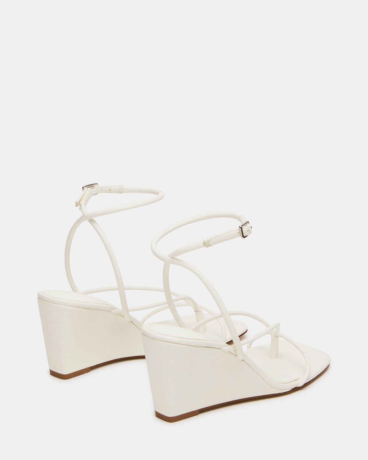 APPA White Square-Toe Strappy Wedge Women's Sandal | Steve Madden Latest