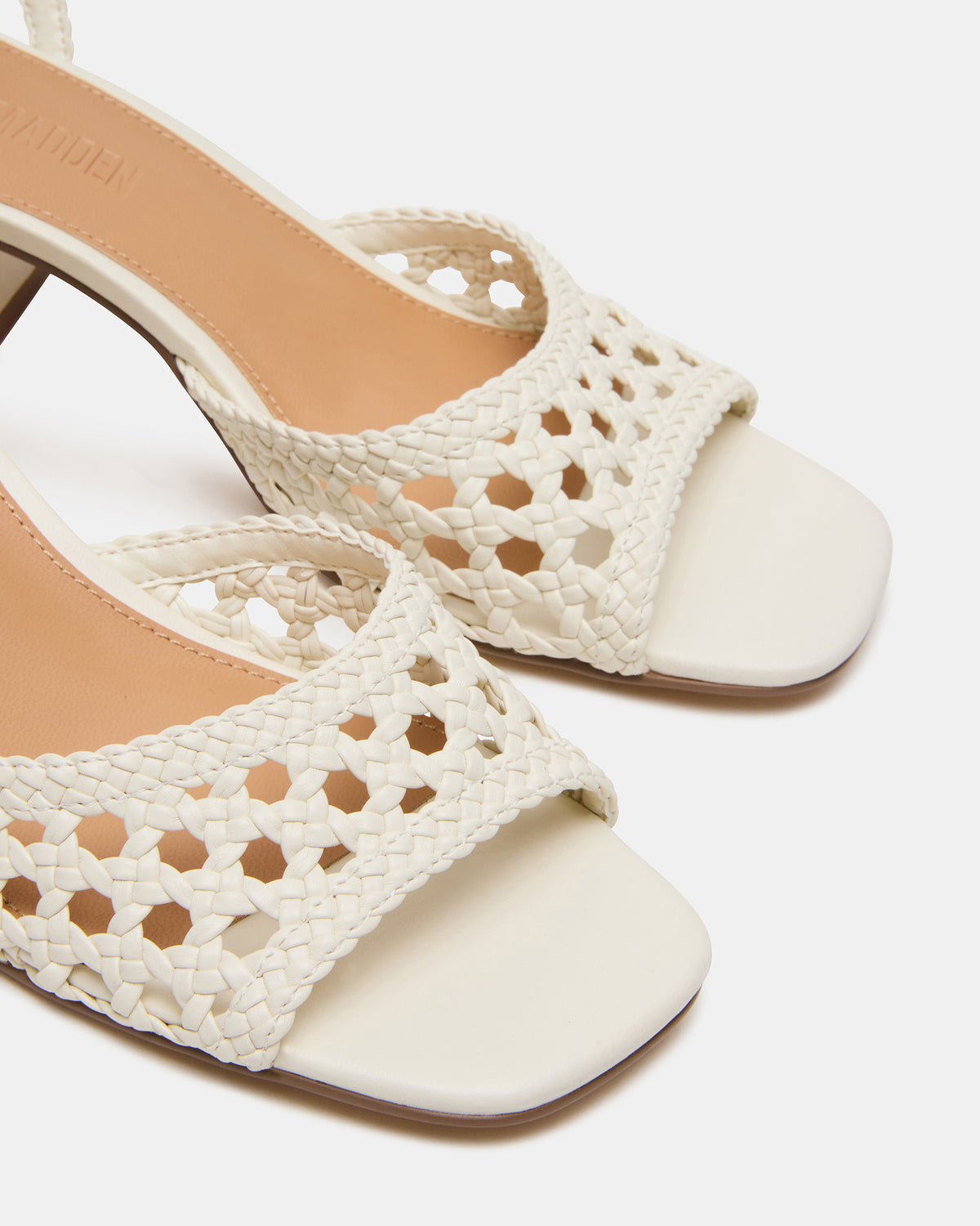 SOLEIL Bone Square-Toe Woven Women's Sandal | Steve Madden Top Pick