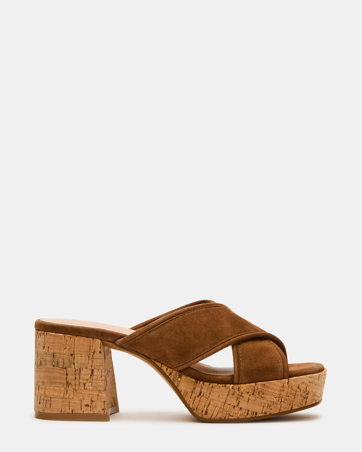 MARSDEN Chestnut Suede Women's Platform Square-Toe Mule Sandal | Steve Madden Top Pick