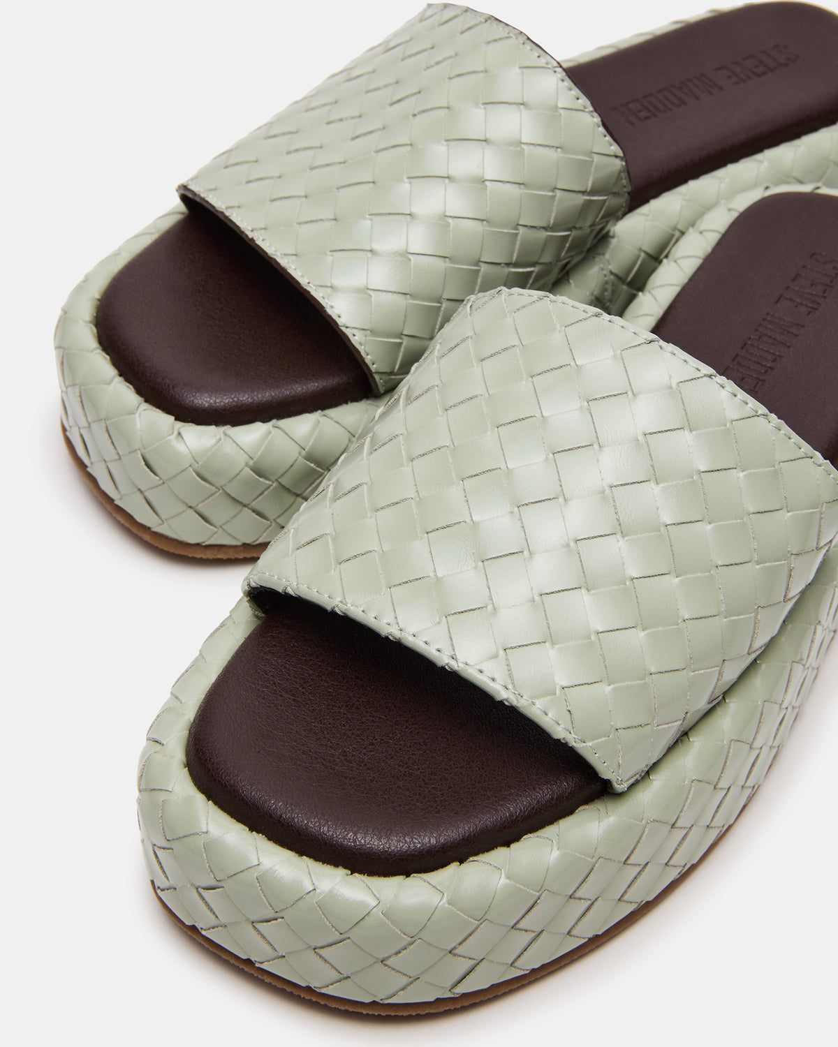 BEACHY Quilted Pistachio Platform Slide Women's Sandal | Steve Madden Popular