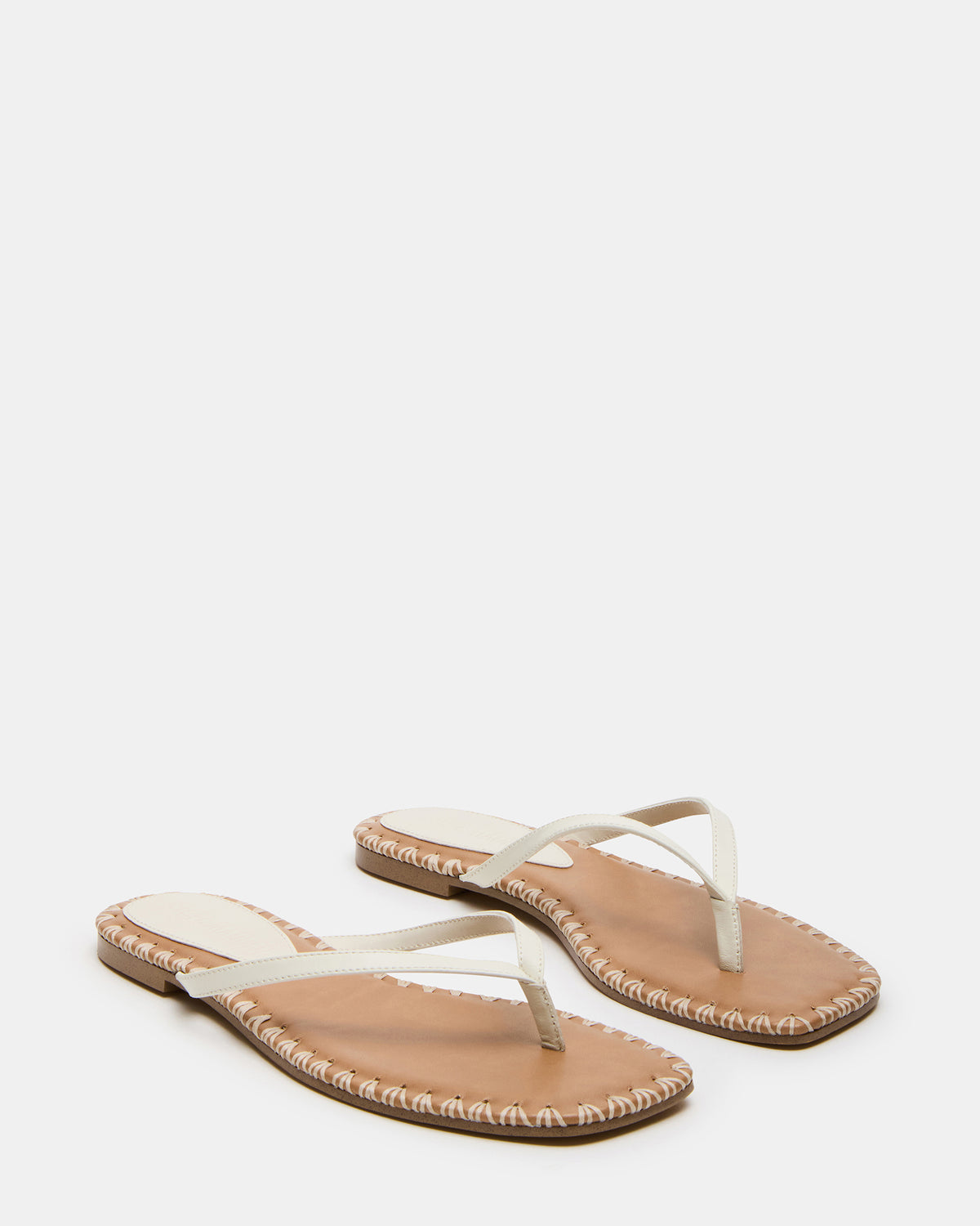 MARELLA Bone Leather Women's Thong Square-Toe Sandal | Steve Madden Exclusive