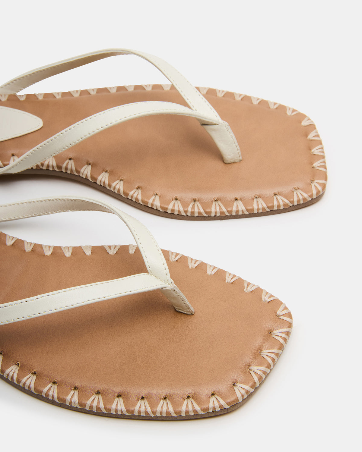 MARELLA Bone Leather Women's Thong Square-Toe Sandal | Steve Madden Exclusive
