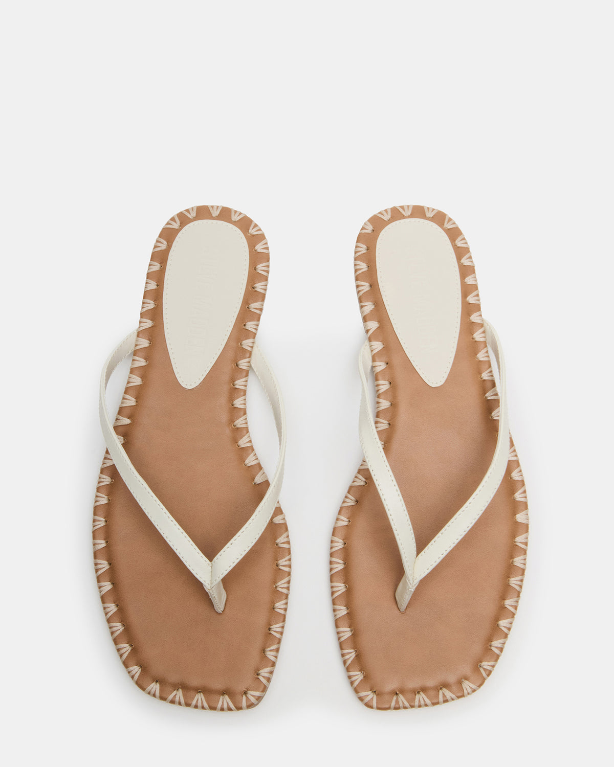 MARELLA Bone Leather Women's Thong Square-Toe Sandal | Steve Madden Exclusive