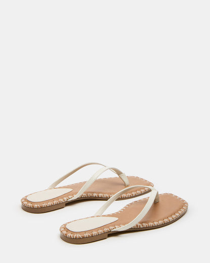 MARELLA Bone Leather Women's Thong Square-Toe Sandal | Steve Madden Exclusive