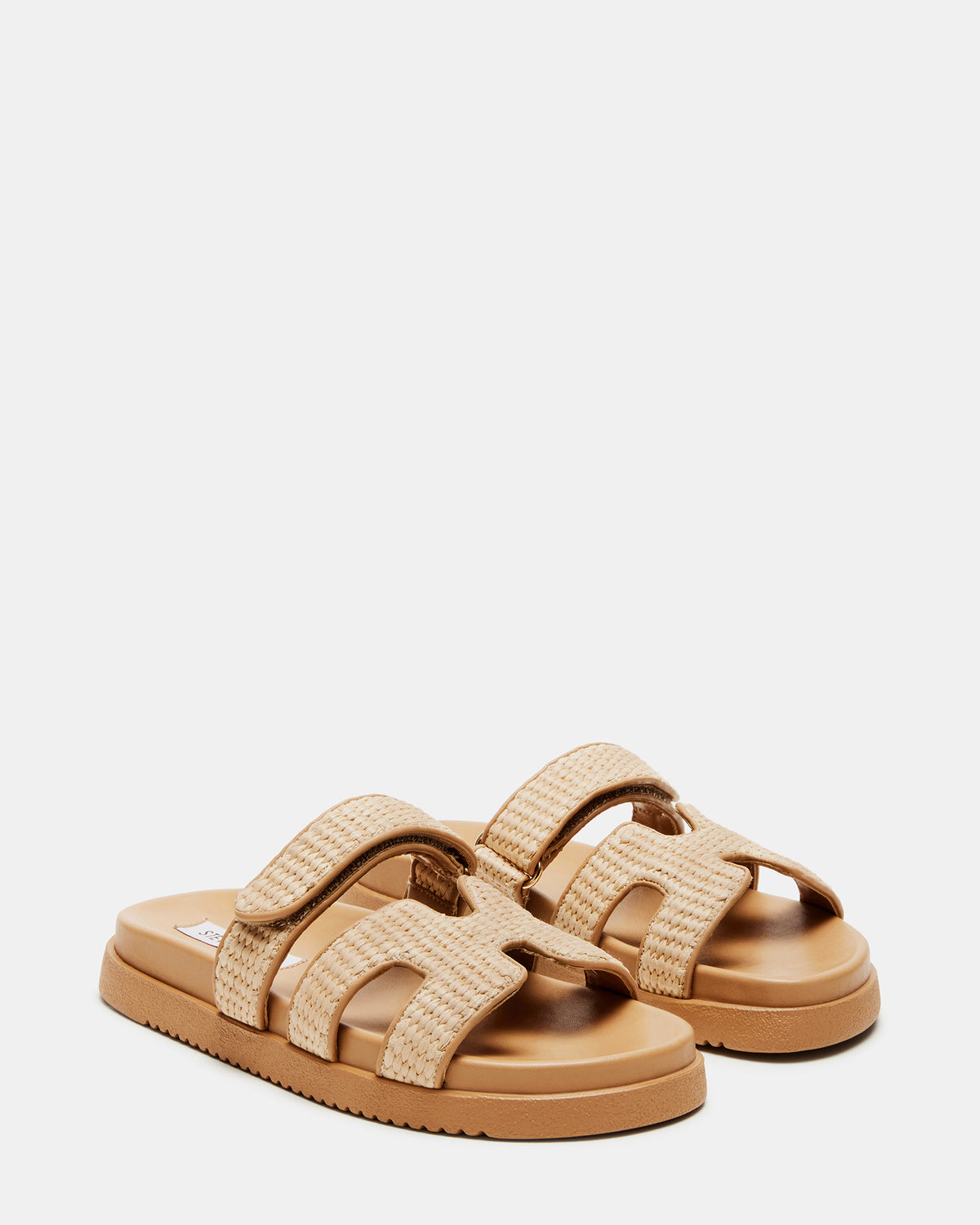 MAYVEN Natural Raffia Flatform Slide Women's Sandal | Steve Madden Hot Sale