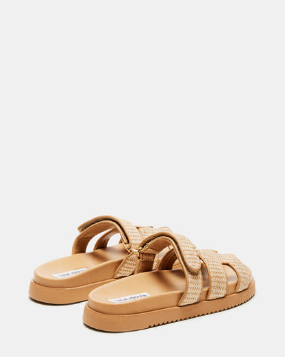 MAYVEN Natural Raffia Flatform Slide Women's Sandal | Steve Madden Hot Sale