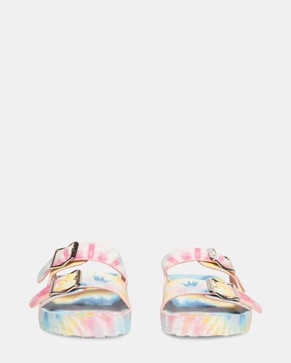 TEDDY-T PASTEL MULTI | Tie Dye Slides | Steve Madden Value