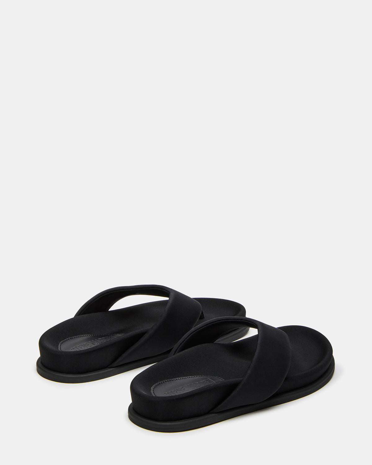 ZINNIA Black Women's Thong Footbed Sandal | Steve Madden Exclusive