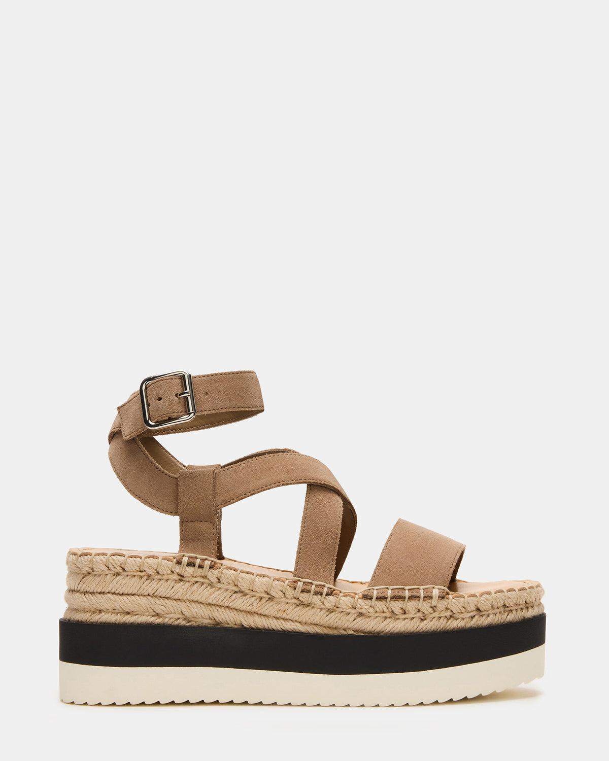 SOREN Taupe Suede Women's Espadrille Sandal | Steve Madden Signature