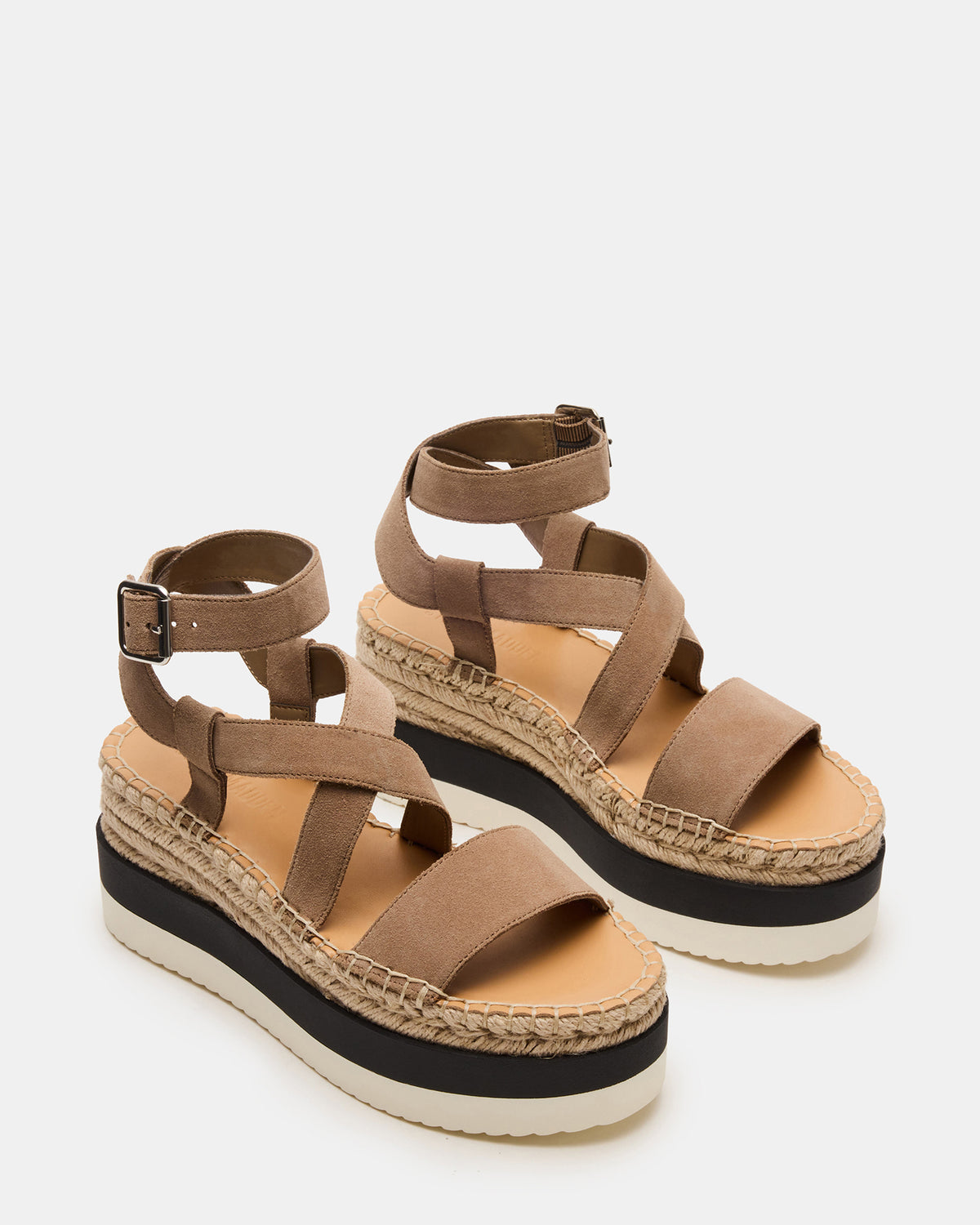 SOREN Taupe Suede Women's Espadrille Sandal | Steve Madden Signature