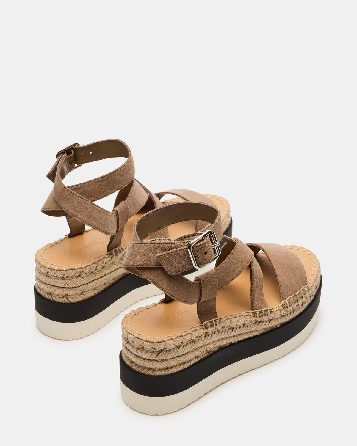 SOREN Taupe Suede Women's Espadrille Sandal | Steve Madden Signature