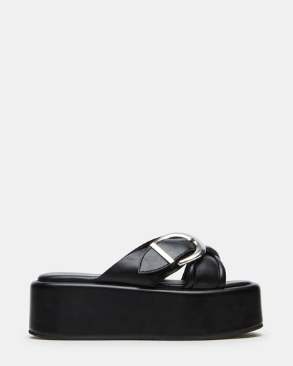 CYPHER Black Women's Platform Square Toe Sandal | Steve Madden Best Price
