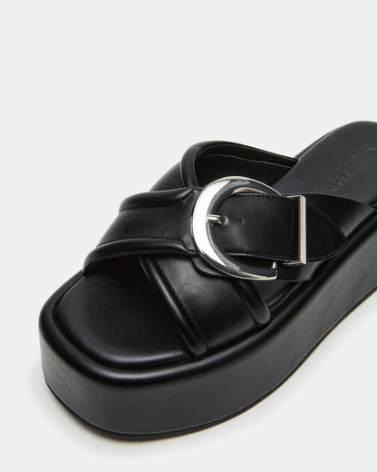 CYPHER Black Women's Platform Square Toe Sandal | Steve Madden Best Price