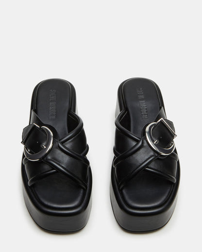 CYPHER Black Women's Platform Square Toe Sandal | Steve Madden Best Price