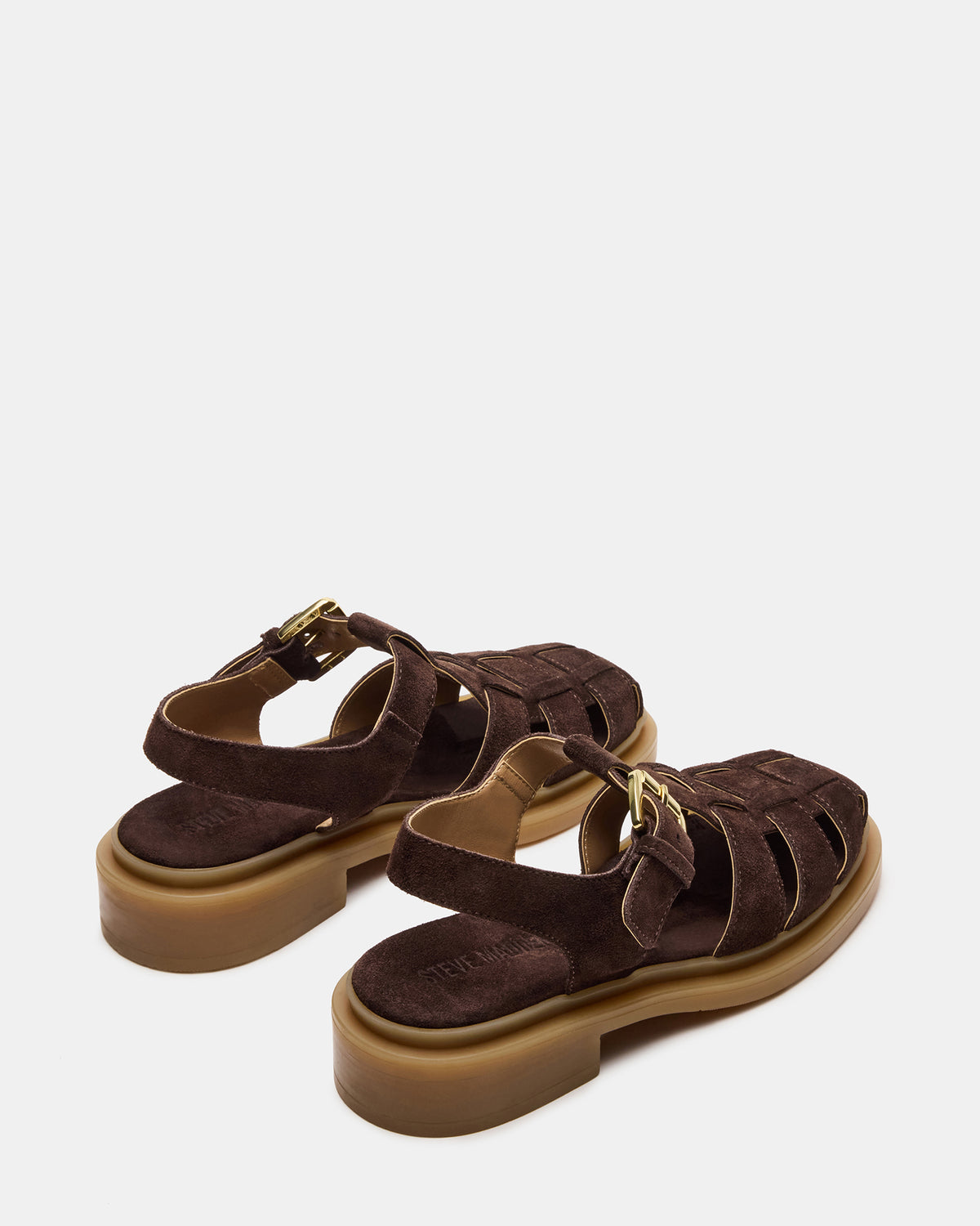 TOPE Chocolate Brown Suede Strappy Fisherman Women's Sandal | Steve Madden Exclusive