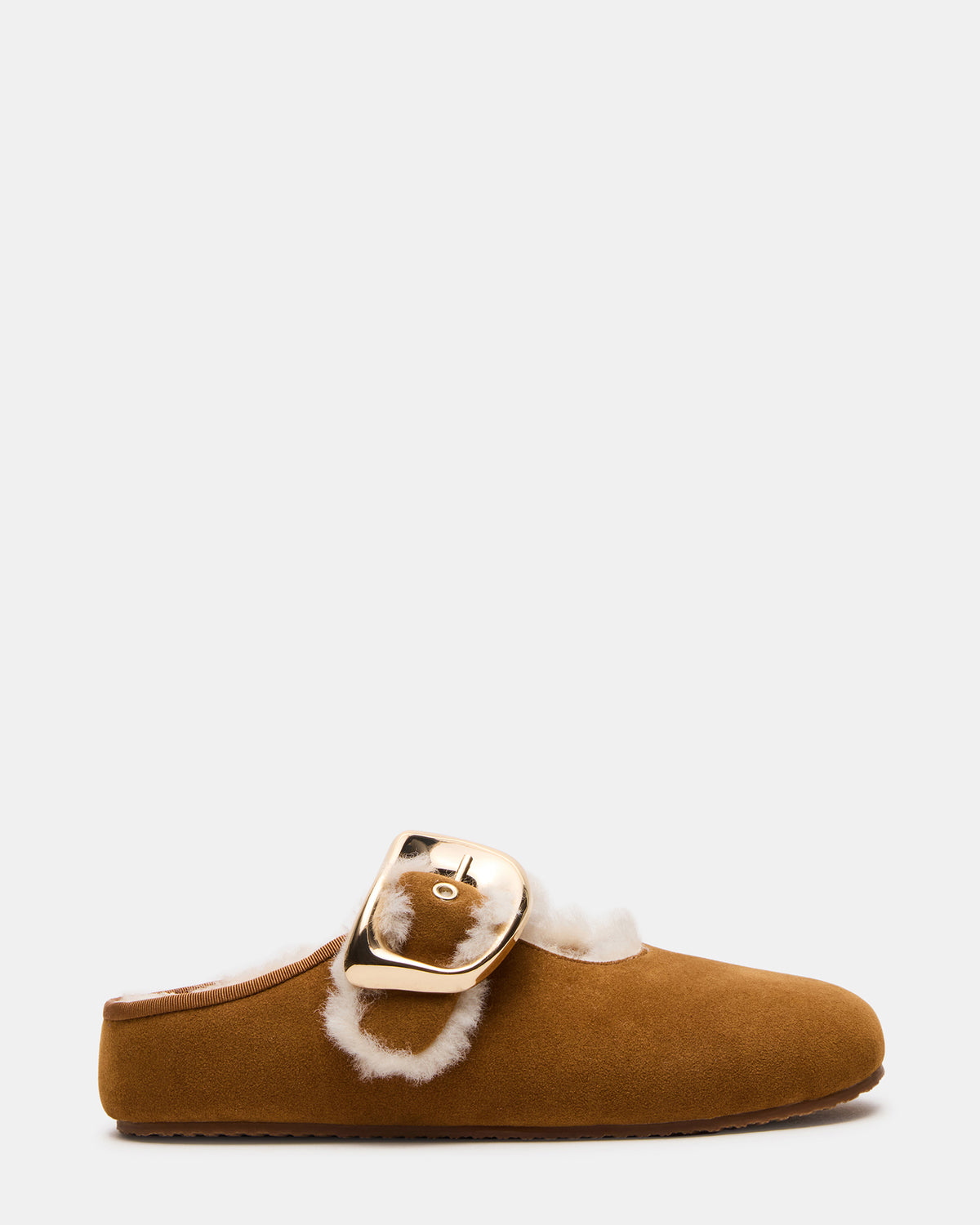 CLOUDY Chestnut Slip-On Mule Mary Jane Faux Fur Women's Flat | Steve Madden Smart Buy