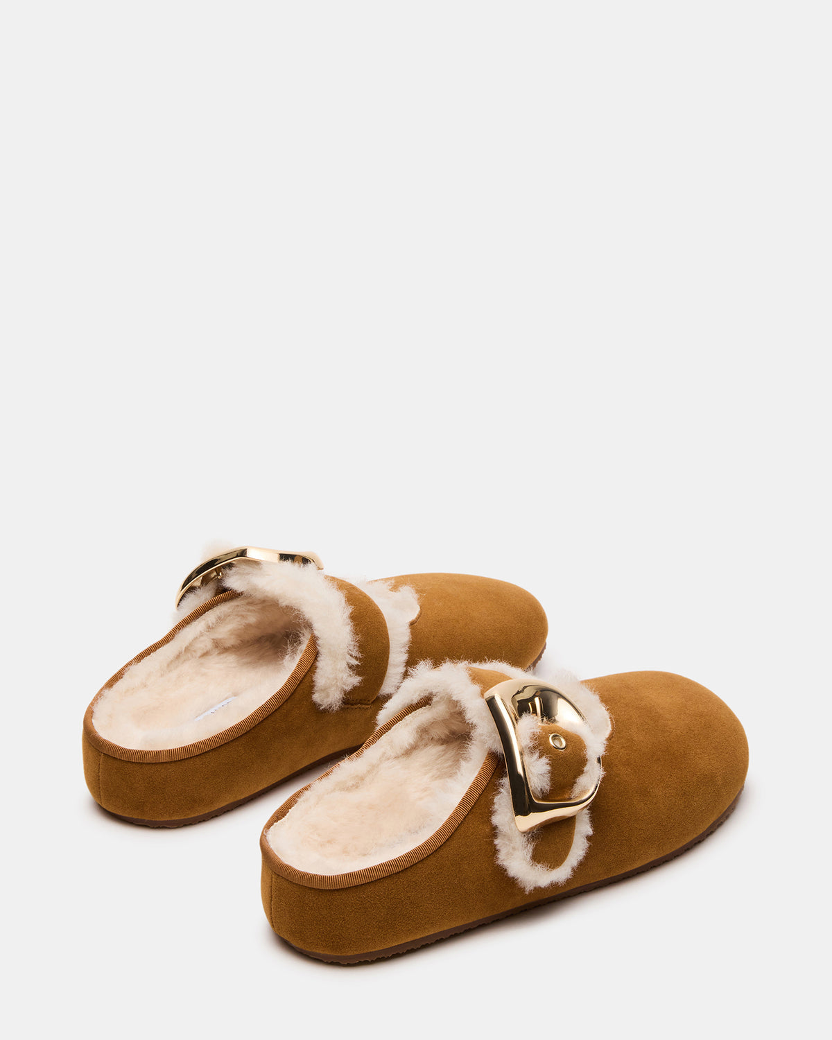 CLOUDY Chestnut Slip-On Mule Mary Jane Faux Fur Women's Flat | Steve Madden Smart Buy