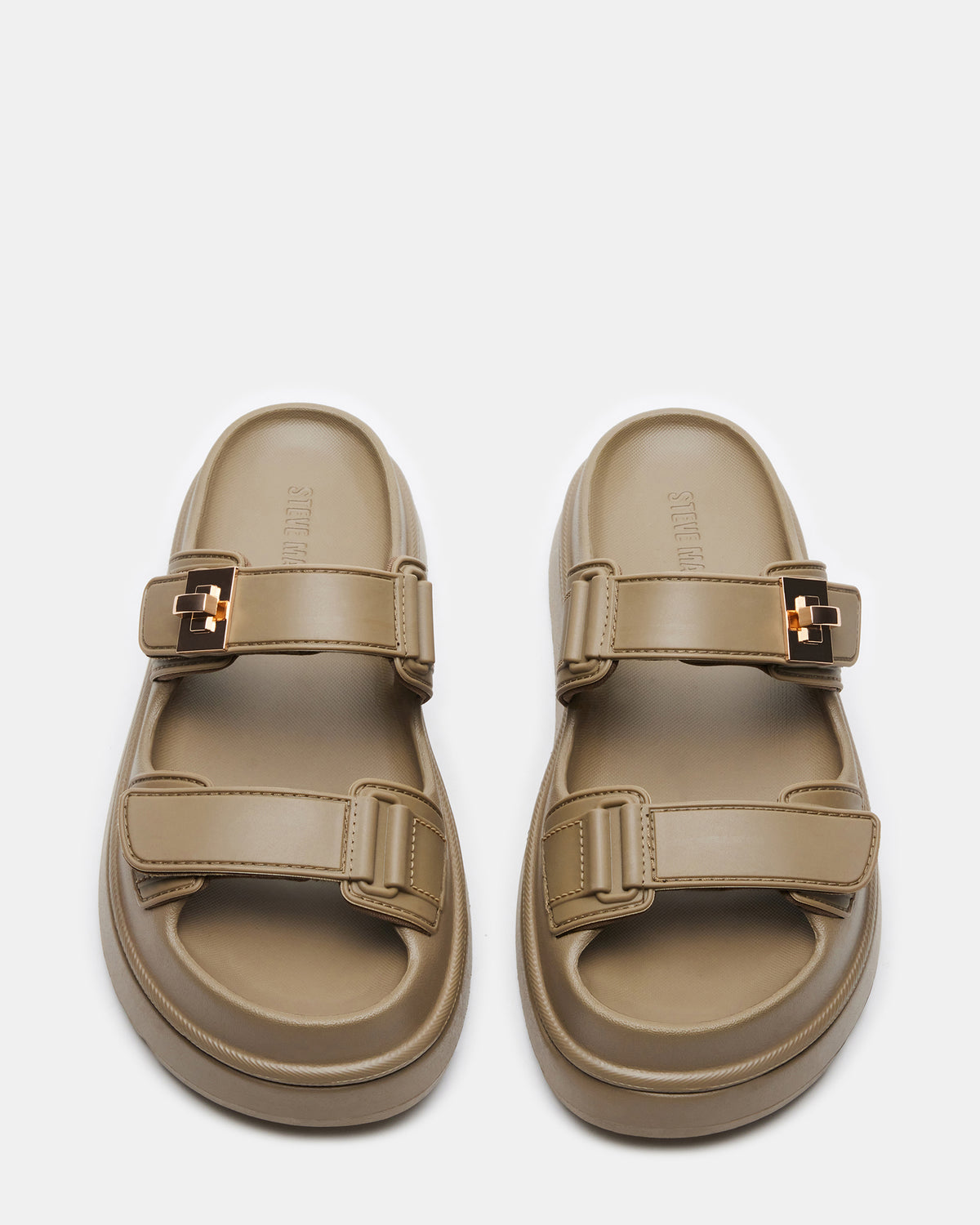 BIGSCHMONA JELLY Olive Women's Platform Slide Sandal | Steve Madden Trusted
