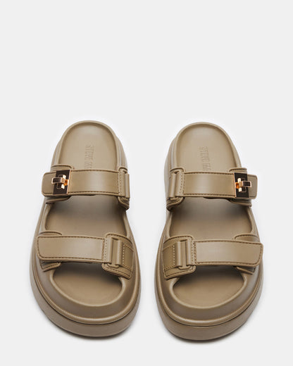 BIGSCHMONA JELLY Olive Women's Platform Slide Sandal | Steve Madden Trusted