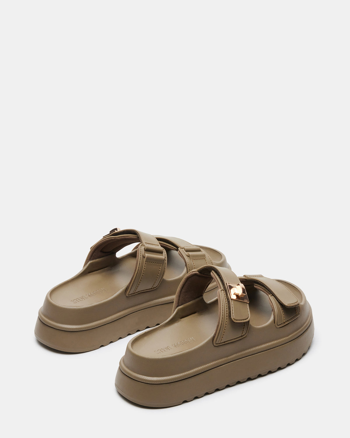 BIGSCHMONA JELLY Olive Women's Platform Slide Sandal | Steve Madden Trusted