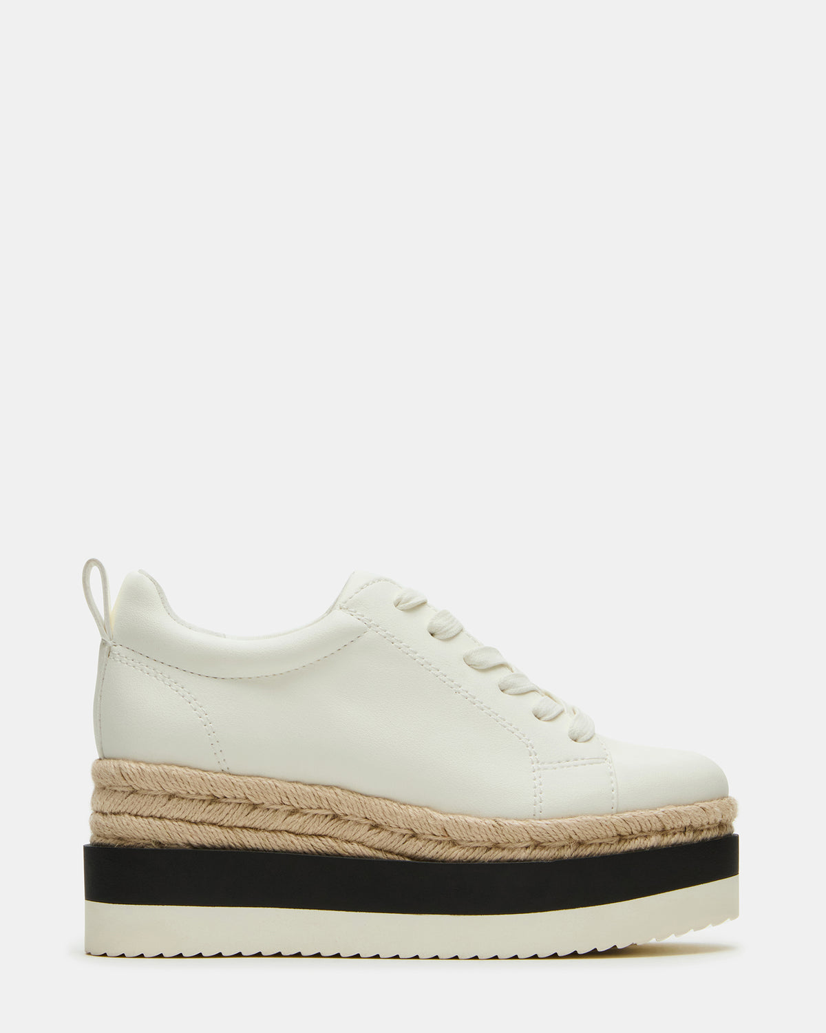 STRECKER White Platform Women's Low-Top Lace-Up Sneaker | Steve Madden Trusted