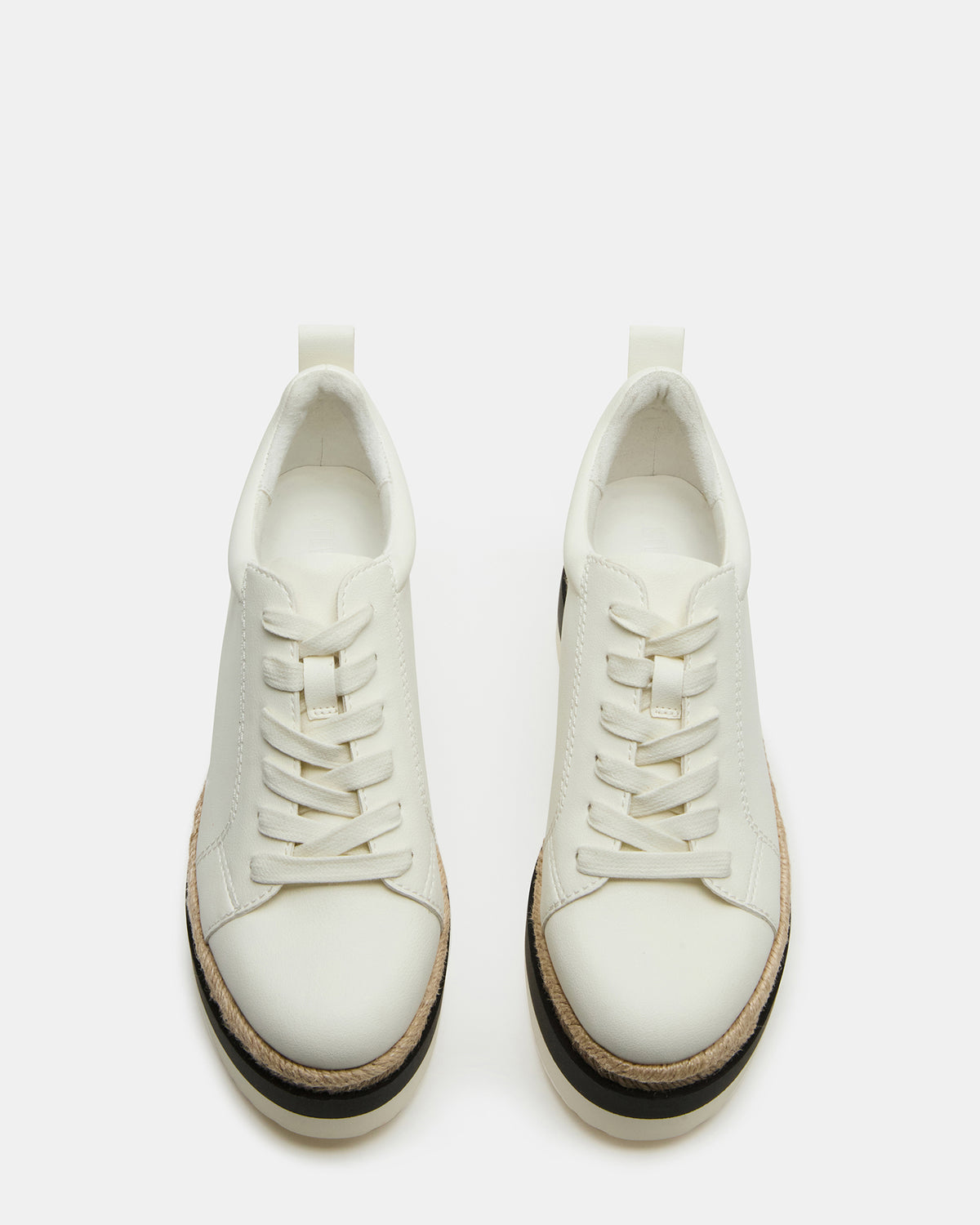 STRECKER White Platform Women's Low-Top Lace-Up Sneaker | Steve Madden Trusted