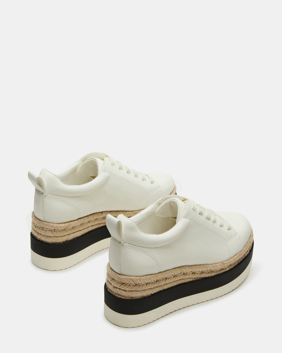 STRECKER White Platform Women's Low-Top Lace-Up Sneaker | Steve Madden Trusted