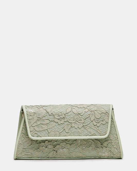 AVANT Bag Pistachio French Binding Trapezoid Crossbody Clutch Handbag | Steve Madden Premium