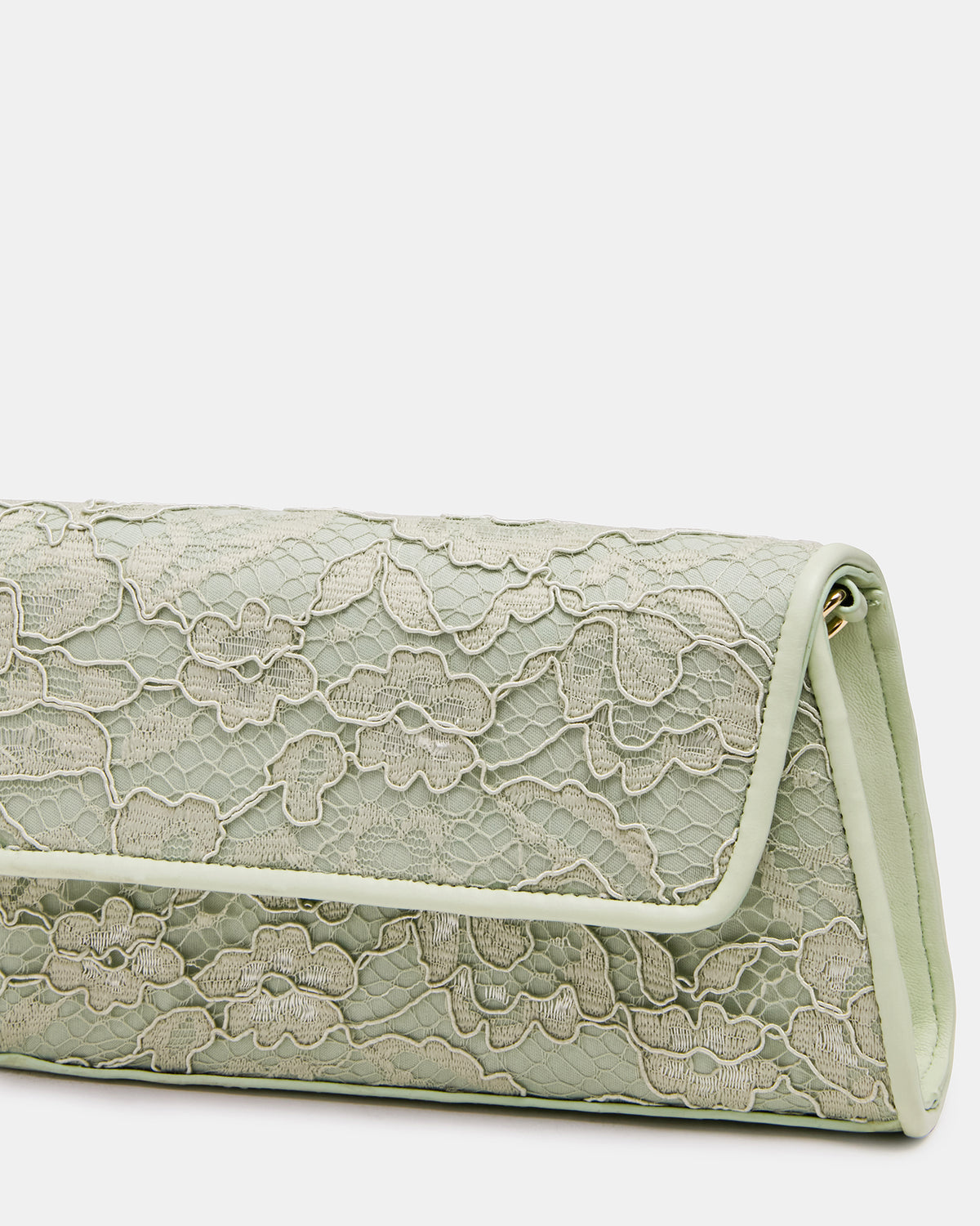 AVANT Bag Pistachio French Binding Trapezoid Crossbody Clutch Handbag | Steve Madden Premium