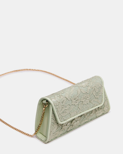 AVANT Bag Pistachio French Binding Trapezoid Crossbody Clutch Handbag | Steve Madden Premium