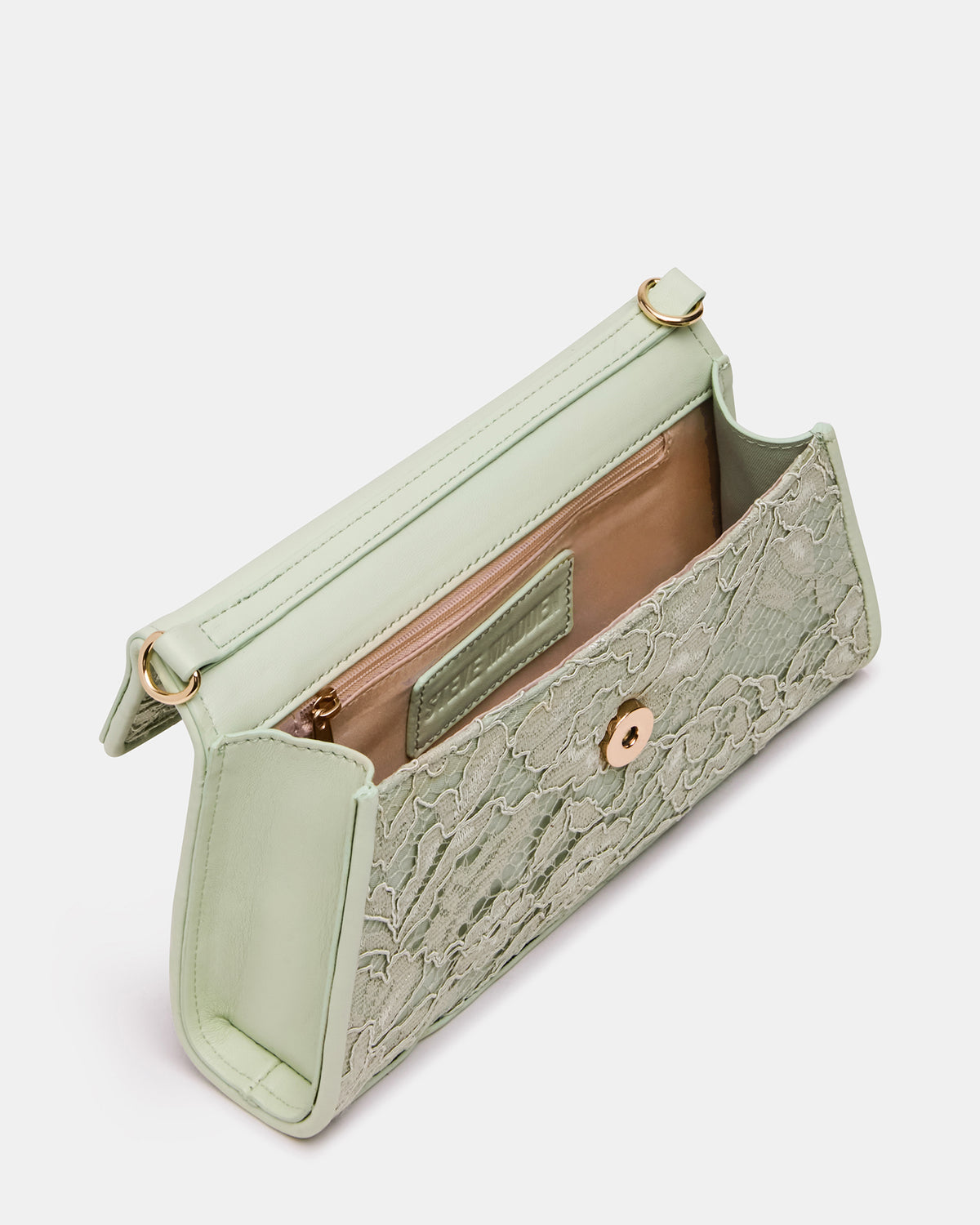 AVANT Bag Pistachio French Binding Trapezoid Crossbody Clutch Handbag | Steve Madden Premium