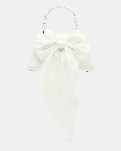 COSETTE Bag White Satin Beaded Top-Handle Mini Handbag | Steve Madden Top Pick