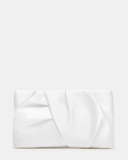 LILIA Bag White Elongated Pleated Crossbody Clutch Handbag | Steve Madden Value